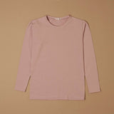 Maglia a girocollo bimba in cotone bielastico