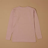 Maglia a girocollo bimba in cotone bielastico