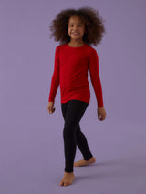 Jadea 263 maglia a girocollo bimba in cotone bielastico rosso