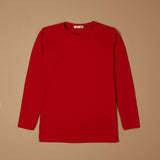 Maglia a girocollo bimba in cotone bielastico