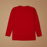 Maglia a girocollo bimba in cotone bielastico