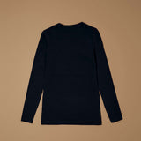Crew-neck sweater in stretch cotton
