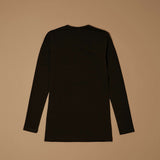 Crew-neck sweater in stretch cotton
