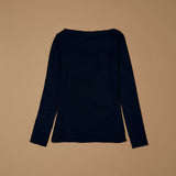 Jadea 4064 maglia scollo a barca cashmere navy