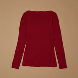 Jadea 4064 maglia scollo a barca cashmere rubino