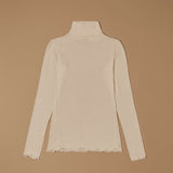 Jadea 4066 dolcevita manica lunga con cashmere latte
