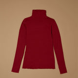 Jadea 4066 dolcevita manica lunga con cashmere rubino