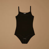 Body con spalline sottili in cotone