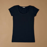 T-shirt scollo tondo in cotone modal