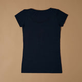 T-shirt scollo tondo in cotone modal