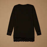 Maglia a maniche lunghe in pizzo