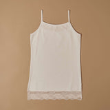 Top canotta con pizzo in cotone modal