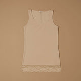 Canotta con pizzo in cotone modal