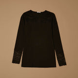 Maglia a girocollo sottogiacca in pizzo