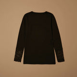 Maglia a girocollo sottogiacca in pizzo