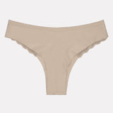 Jadea 516 slip brasiliano cipria in cotone modal e pizzo.