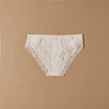 Slip in cotone modal con fascia e pizzo giro gamba