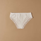 Slip in cotone modal con fascia e pizzo giro gamba