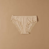 Slip in cotone modal con fascia e pizzo giro gamba