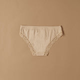 Slip in cotone modal con fascia e pizzo giro gamba