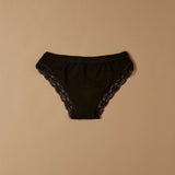 Slip in cotone modal con fascia e pizzo giro gamba