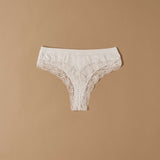 Modal cotton thong with band and lace