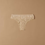 Modal cotton thong with band and lace