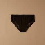 Slip in cotone modal con fascia e pizzo laterale