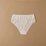 Midi in cotone modal con fascia e pizzo frontale