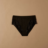 Midi in cotone modal con fascia e pizzo frontale