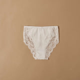 Slip in cotone modal con bordo a smerlo e pizzo