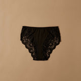 Slip in cotone modal con bordo a smerlo e pizzo