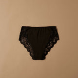 Slip in cotone modal con bordo a smerlo e pizzo