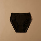 Midi in cotone modal con fascia e pizzo