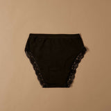 Midi in cotone modal con fascia e pizzo