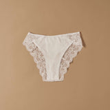 Slip in cotone modal e pizzo sul retro