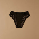 Slip in cotone modal e pizzo sul retro