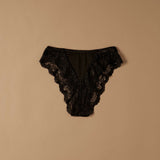 Slip in cotone modal e pizzo sul retro