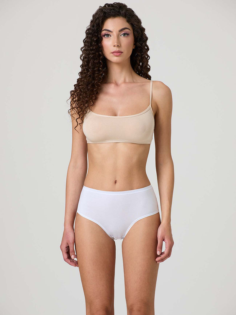 Stretch cotton midi