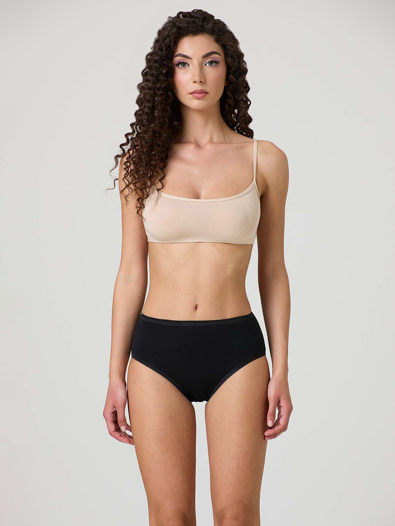 Stretch cotton midi