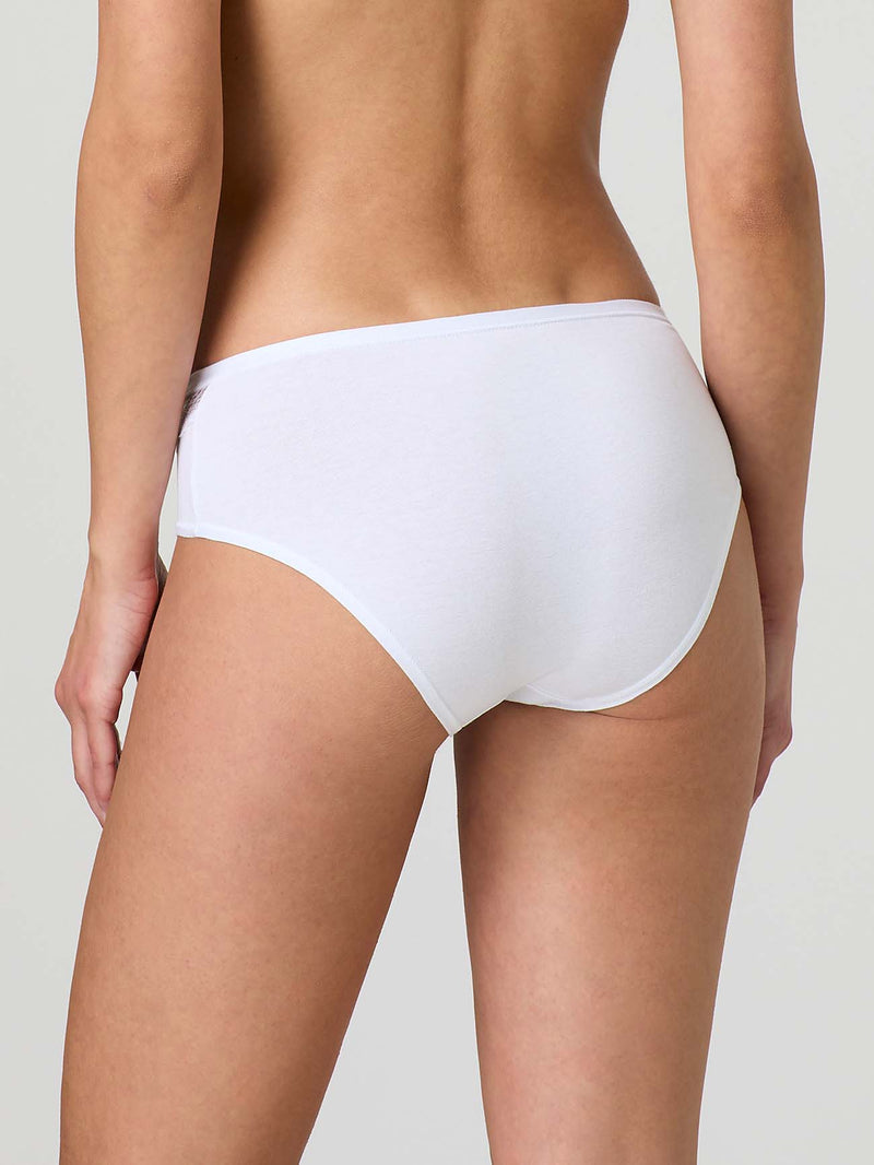 Stretch cotton briefs with side lace