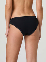 Stretch cotton briefs with lace front