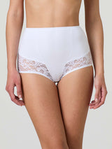 Stretch cotton culottes with lace front