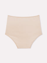 Culotte in cotone elasticizzato con pizzo frontale cipria