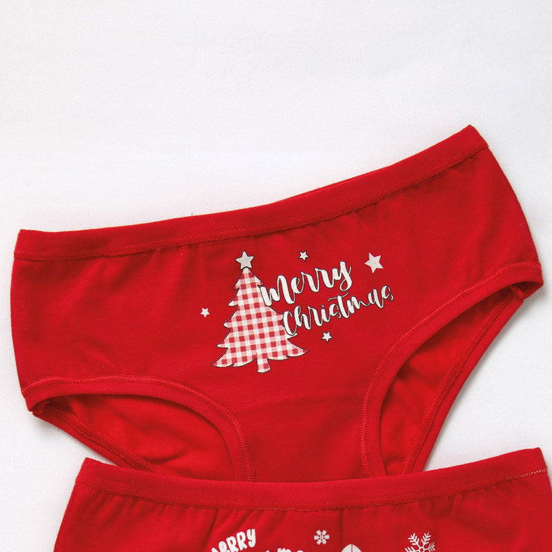 Slip bambina con stampe a fantasia natale