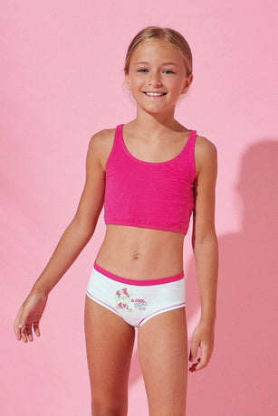 Jadea 192 slip bimba cotone elasticizzato fantasia cagnolino rosa