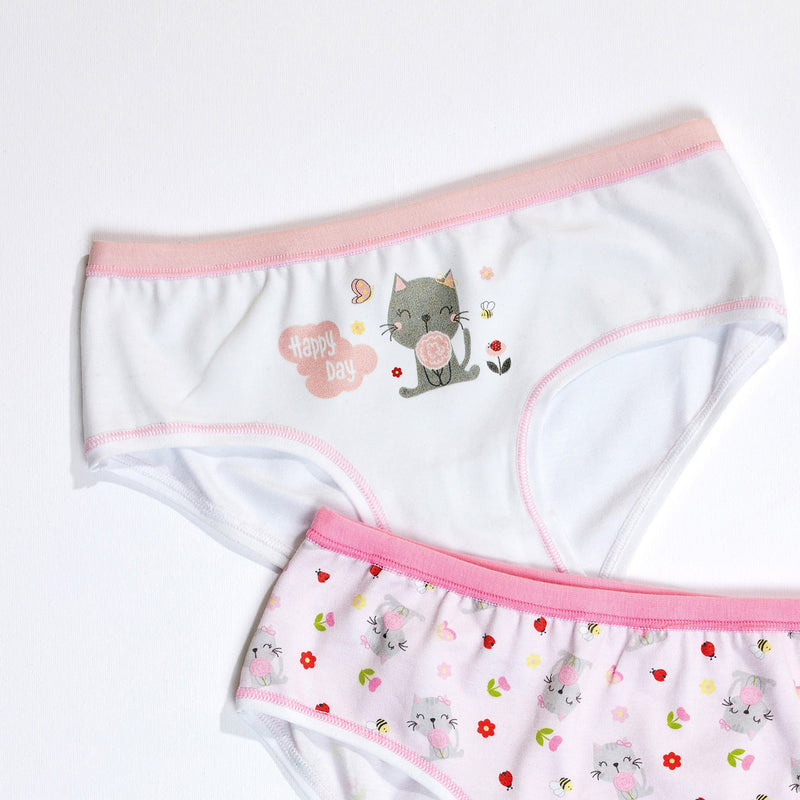 Jadea 226 slip bimba cotone elasticizzato fantasia gattina 