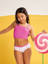 Jadea 229 slip bimba cotone elasticizzato fantasia mucca bianco all over  

