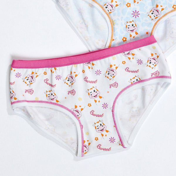Jadea 229 slip bimba cotone elasticizzato fantasia mucca bianco all over  
