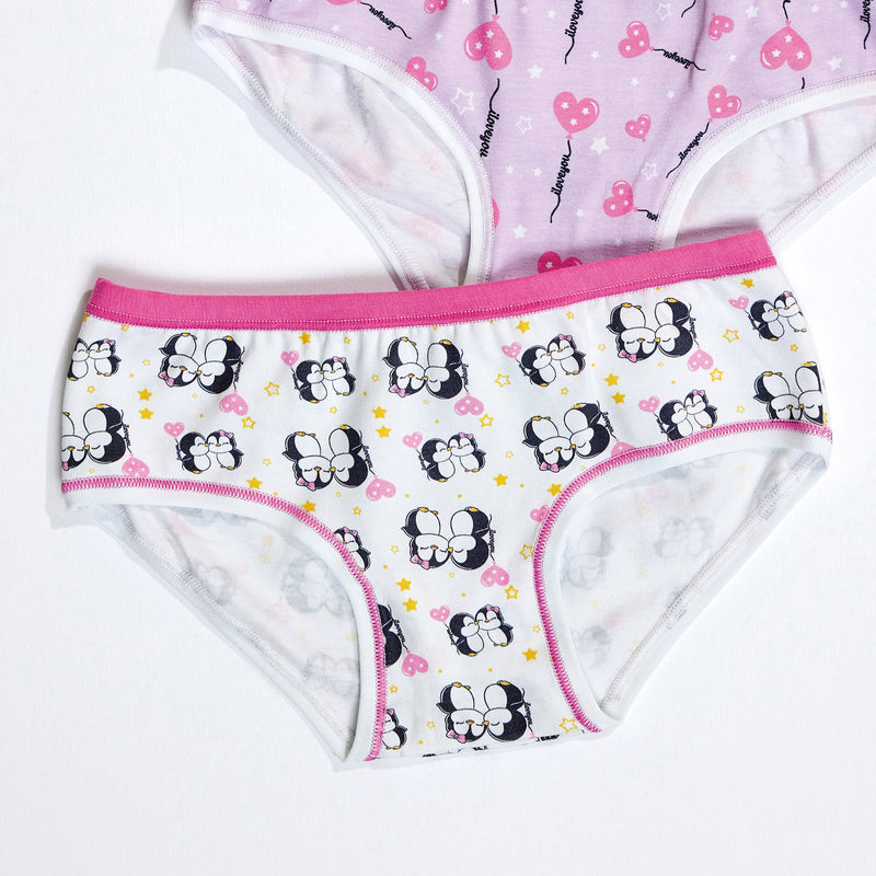 Jadea 231 slip bimba cotone elasticizzato fantasia pinguini bianco all over 
